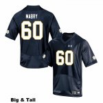 Notre Dame Fighting Irish Men's Cole Mabry #60 Navy Under Armour Authentic Stitched Big & Tall College NCAA Football Jersey YVD8099EG